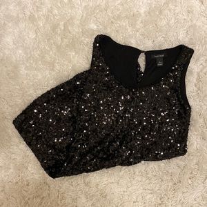 White House Black Market black sequined cocktail dress size large